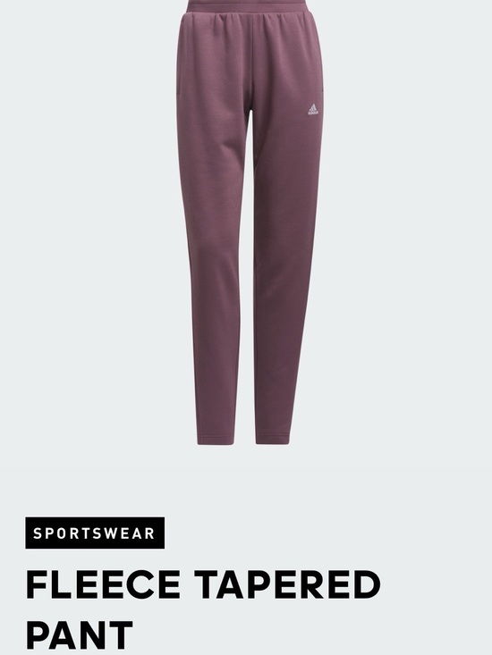 adidas Pants - NWOT adidas Mauve Fleece Tapered Track Pants